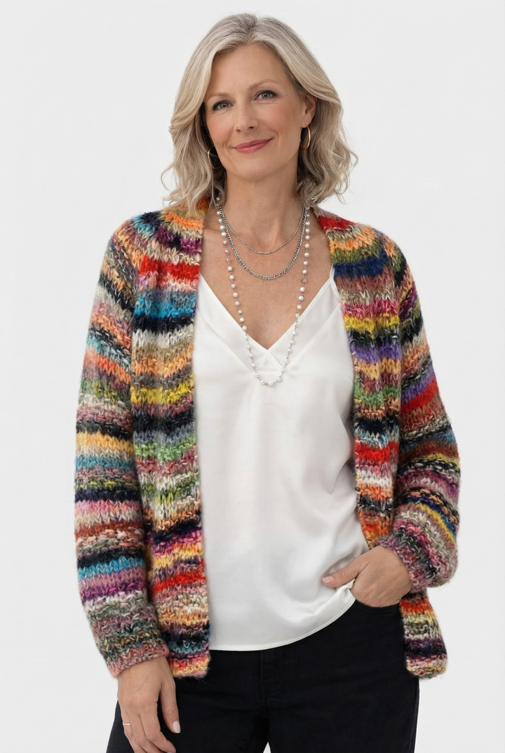 Colorful knitted sweater