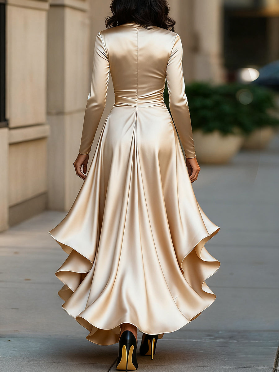 Sofia – Satynowa sukienka maxi