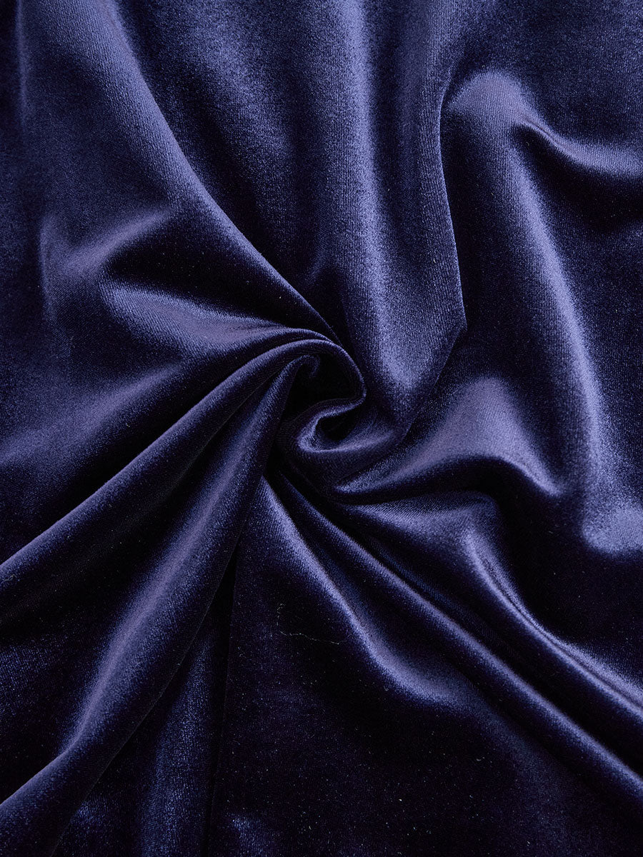 Sibella | Granatowa Midi Sukienka z Długim Rękawem