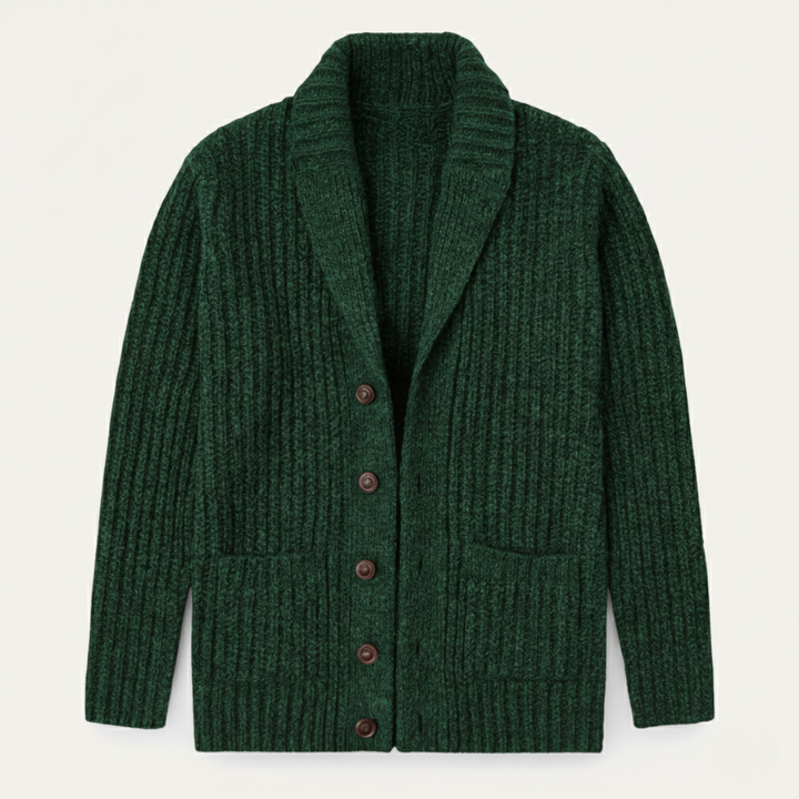 The Montpellier Men’s Chunky Knit Shawl Collar Cardigan