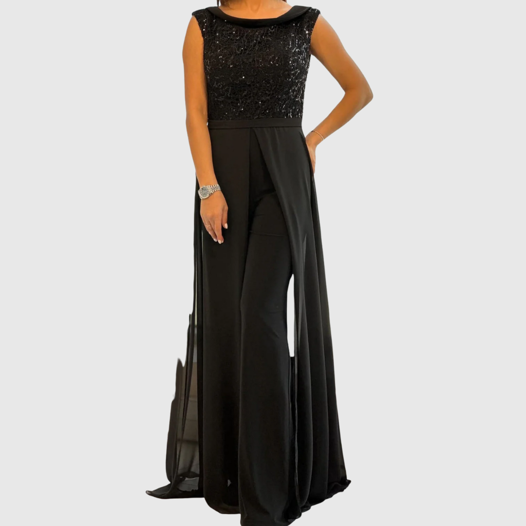 Zoraida Quinn | Stylowy Kombinezon Sukienka bez Rękawów