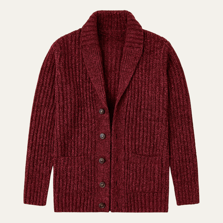 The Montpellier Men’s Chunky Knit Shawl Collar Cardigan