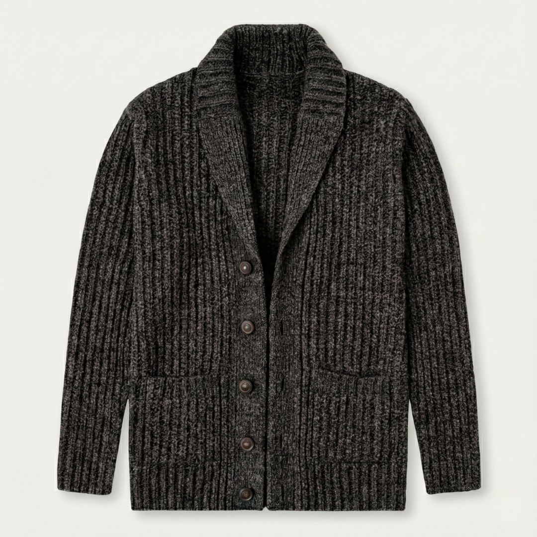 The Montpellier Men’s Chunky Knit Shawl Collar Cardigan
