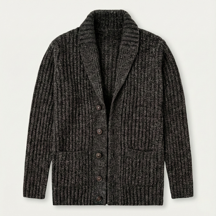 The Montpellier Men’s Chunky Knit Shawl Collar Cardigan