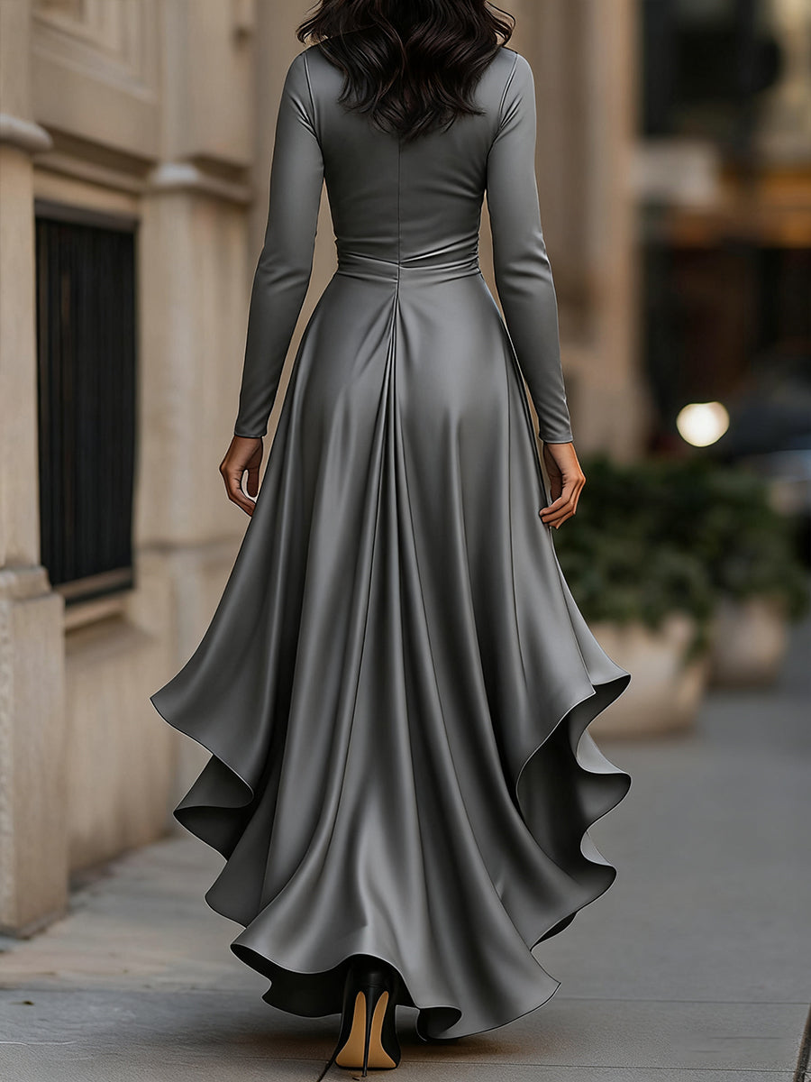 Sofia – Satynowa sukienka maxi