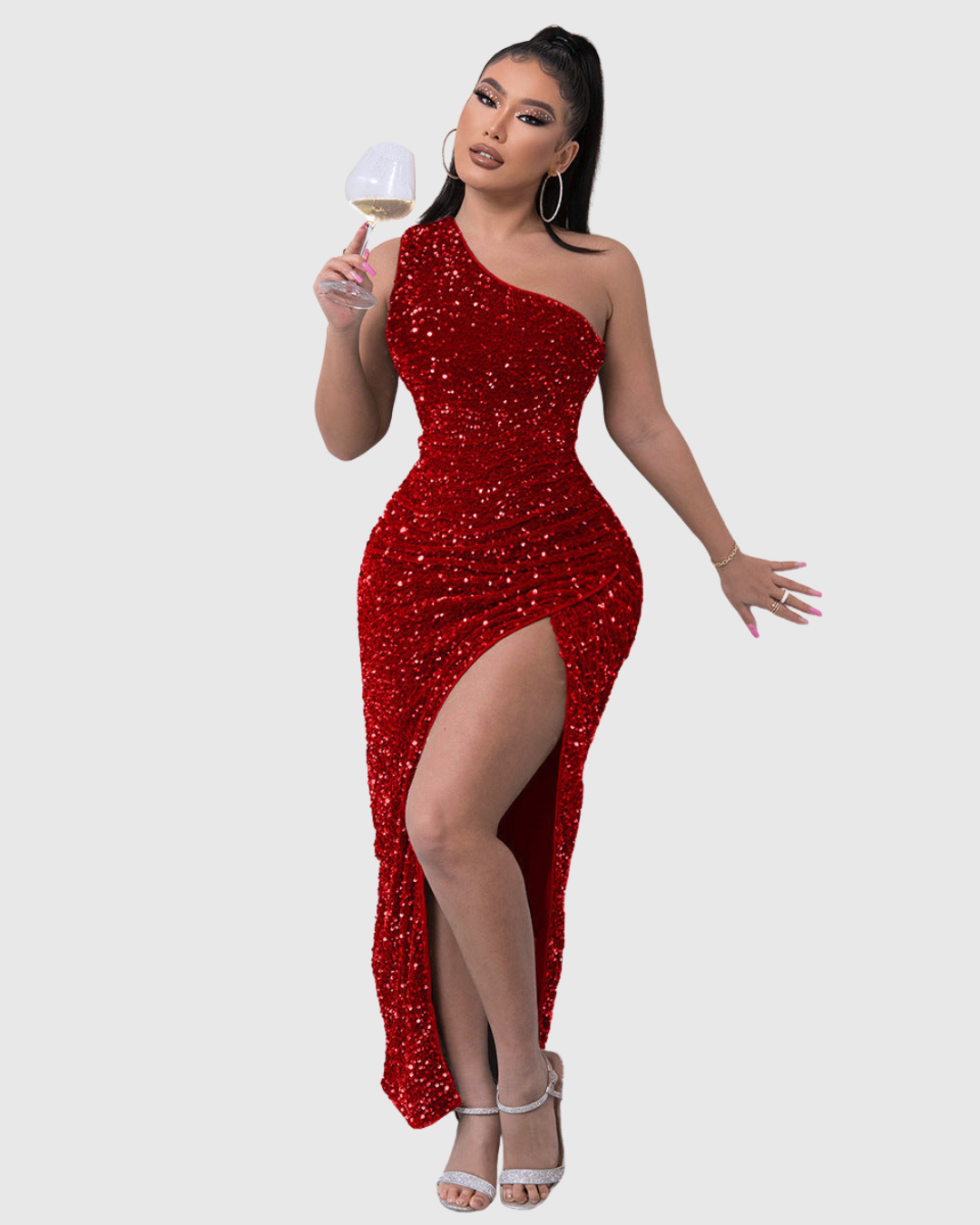 Lillian | Luxury Evening Dress with One Shoulder