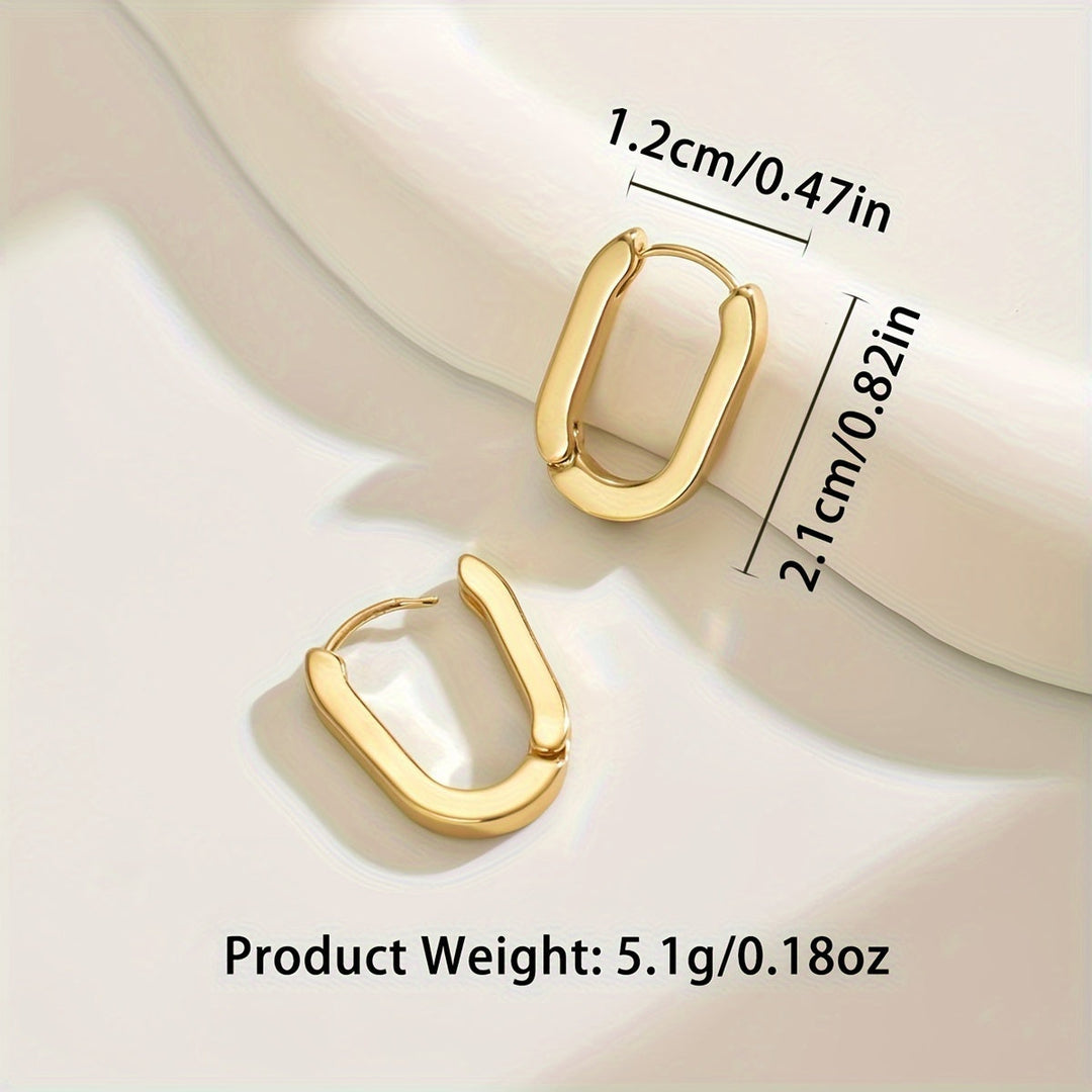 Elegant geometric hoop earrings