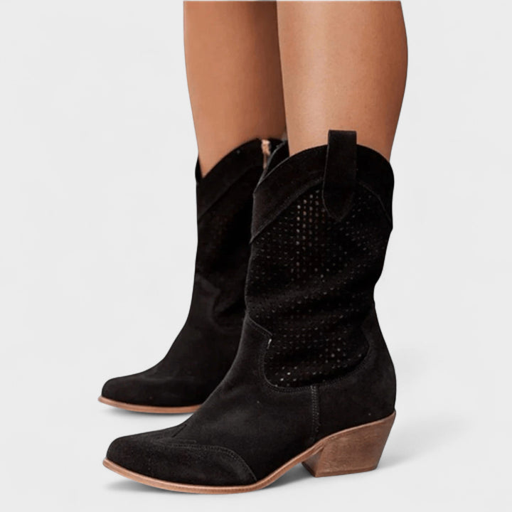 Anna™ | Elegant Western Ankle Boots