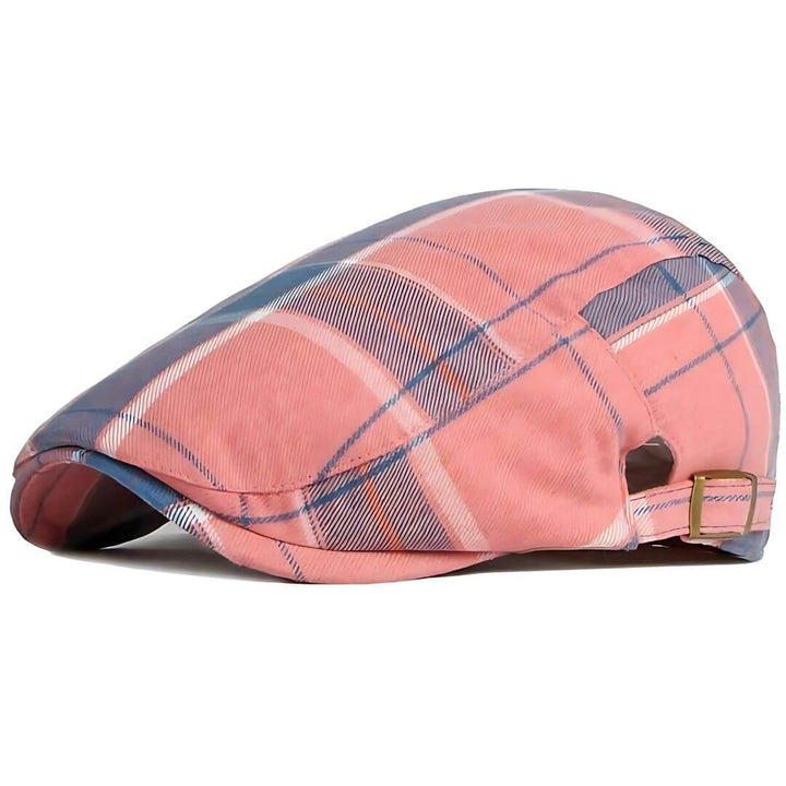 Plaid Cotton Flat Cap | JACKSONVILLE