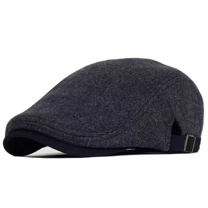 Wool Herringbone Flat Cap | TORONTO