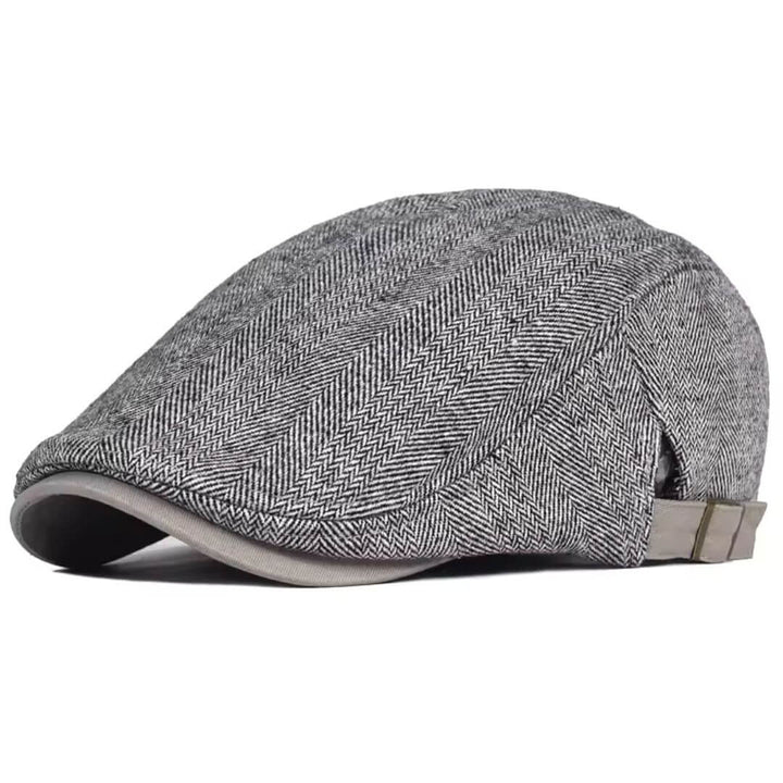 Wool Herringbone Flat Cap | TORONTO