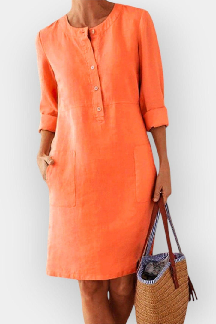 Cotton dress with print