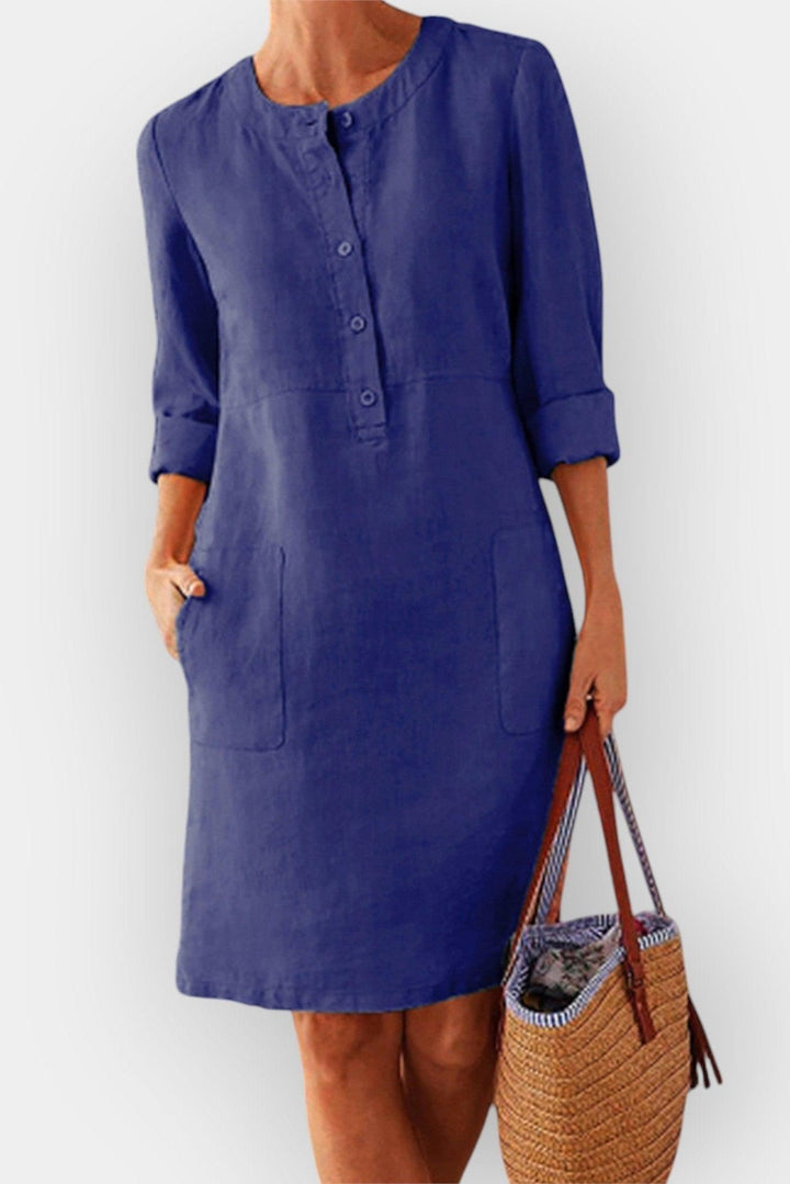 Cotton dress with print