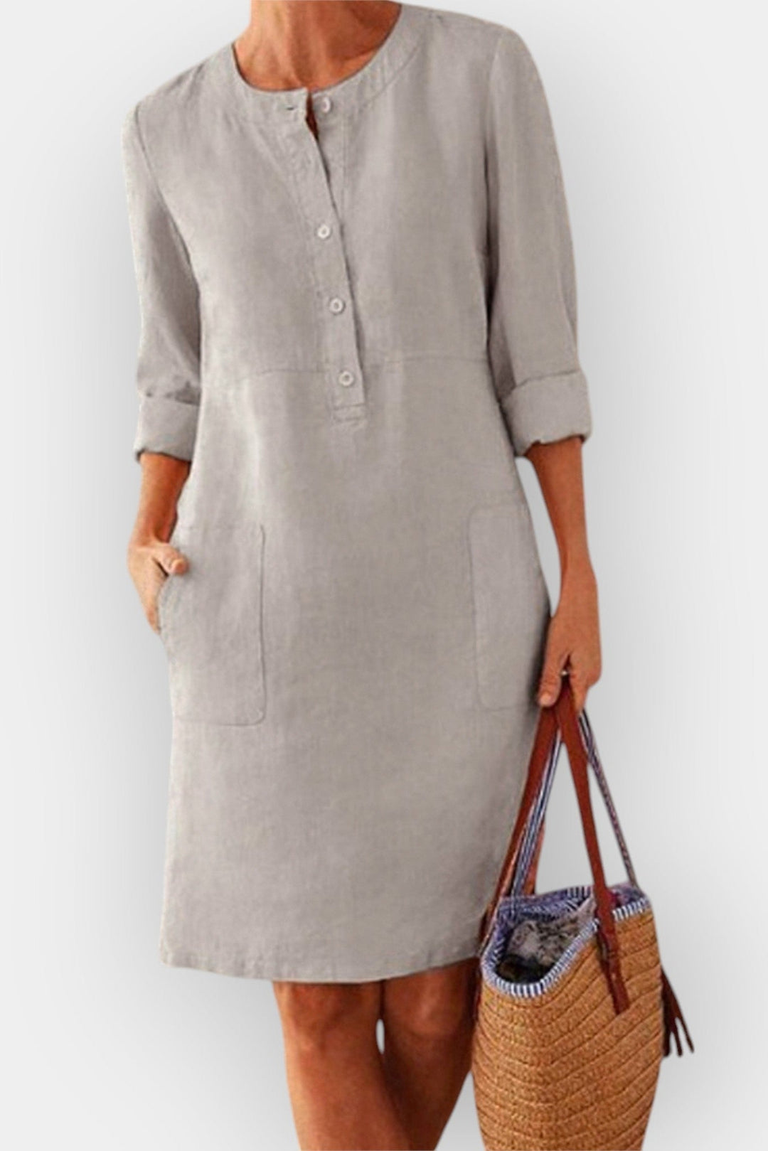 Cotton dress with print