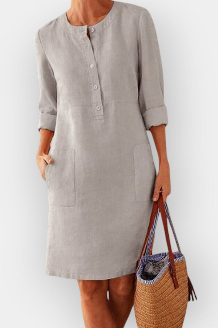 Cotton dress with print