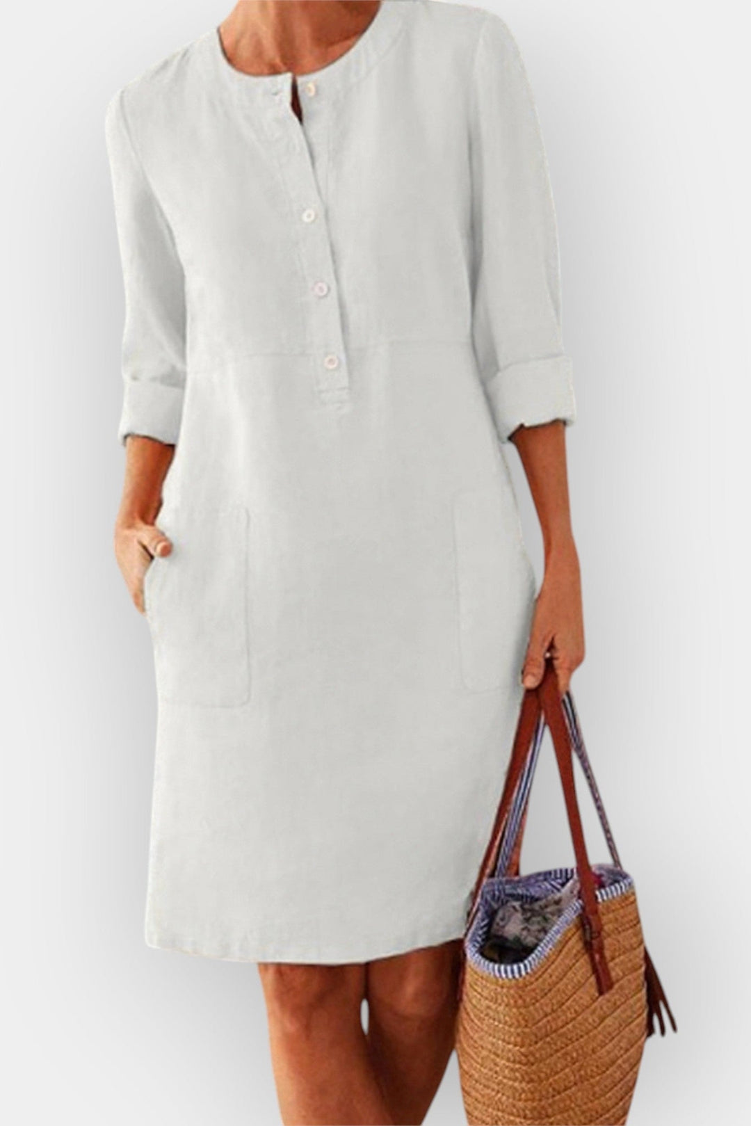 Cotton dress with print