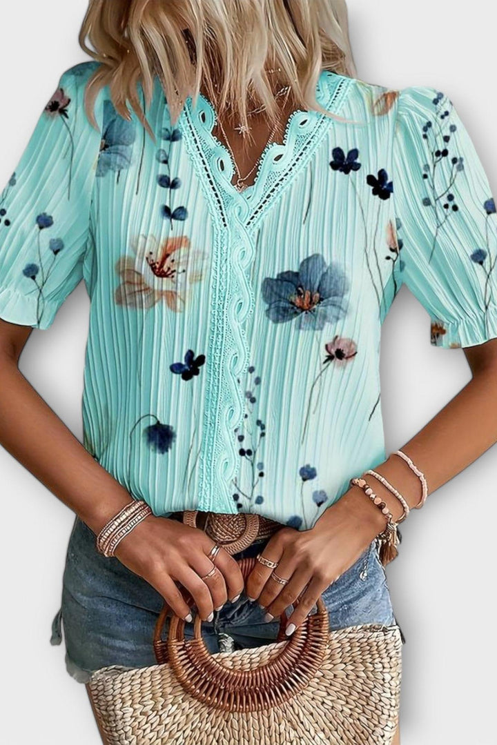 Bruna - Elegant top with a heart-shaped neckline