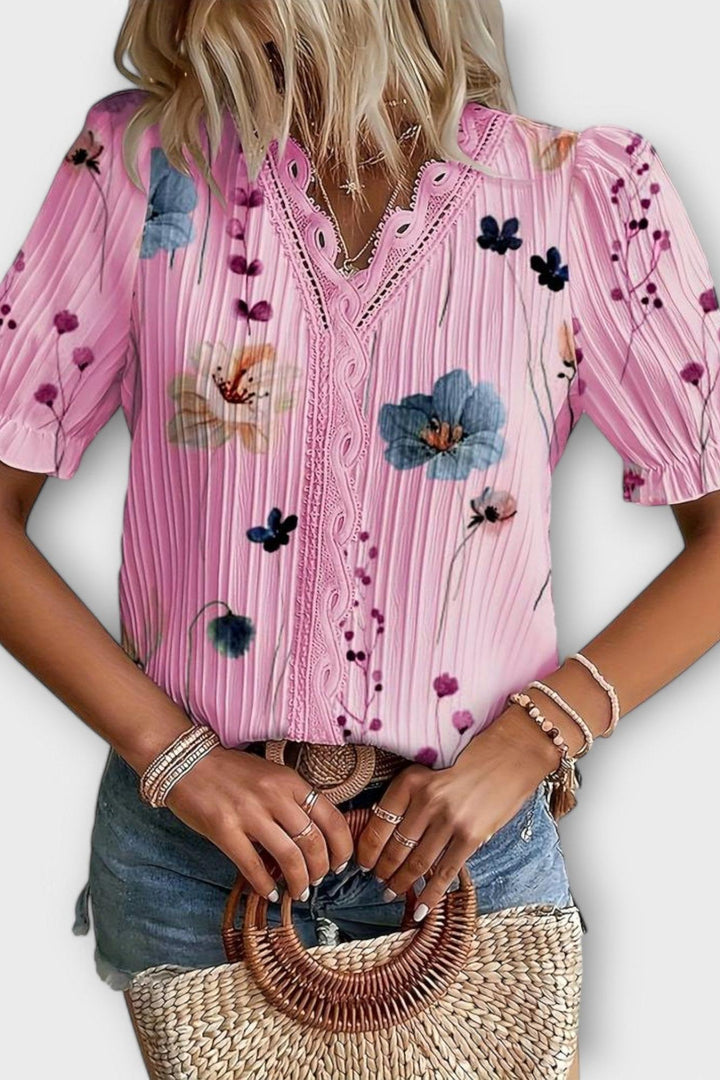 Bruna - Elegant top with a heart-shaped neckline