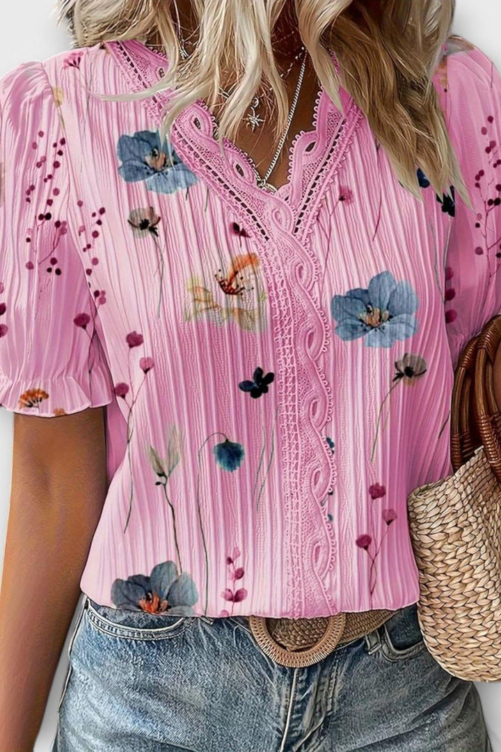 Bruna - Elegant top with a heart-shaped neckline