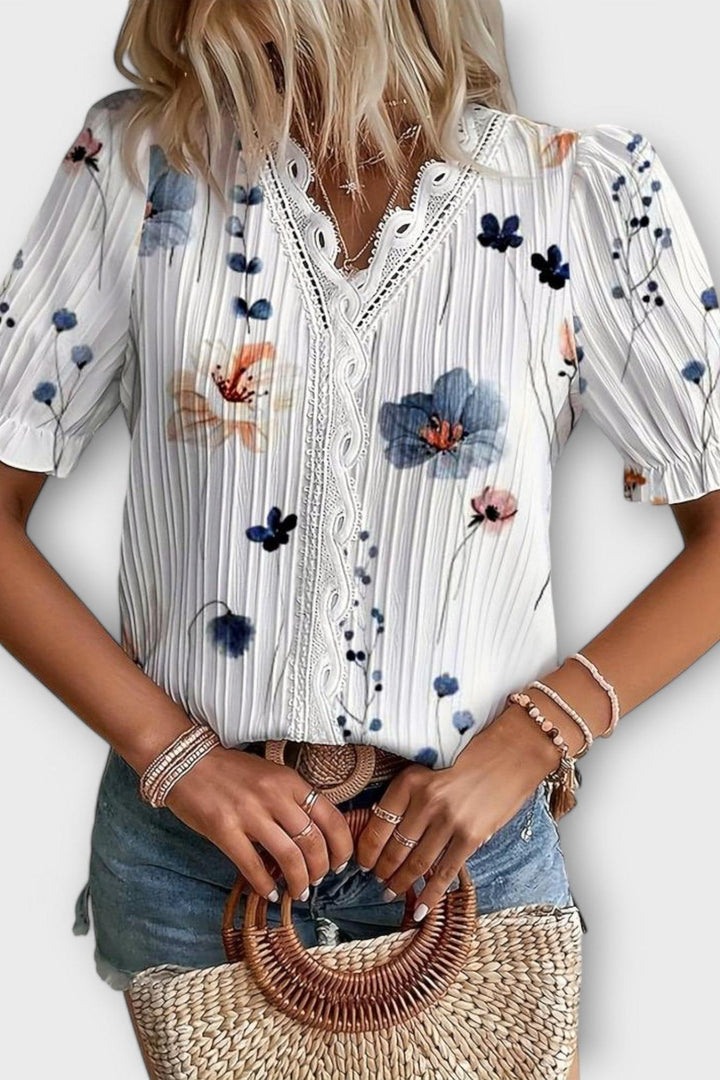 Bruna - Elegant top with a heart-shaped neckline