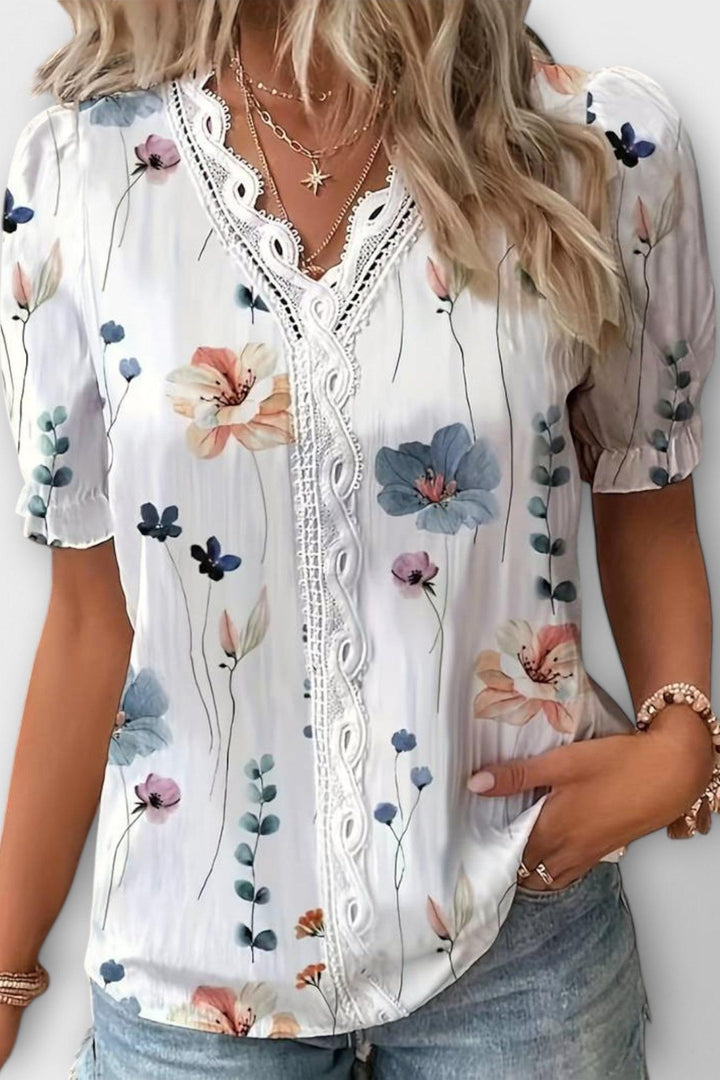 Bruna - Elegant top with a heart-shaped neckline