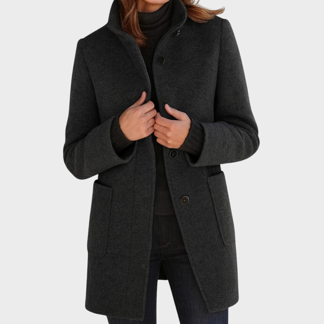 ZUZANA - Women's coat with a high collar