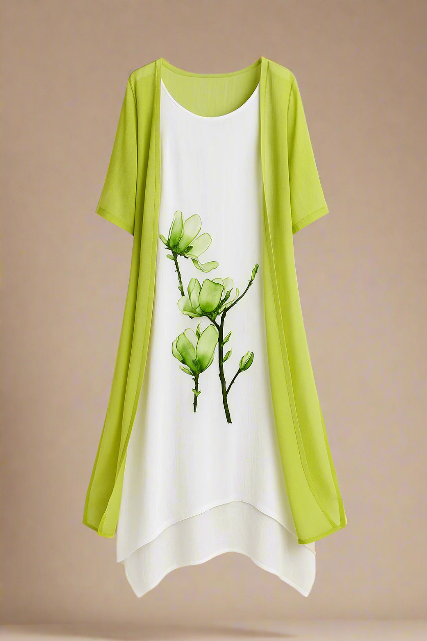 ALBA DRESS SET | Dress and lightweight cardigan with floral print