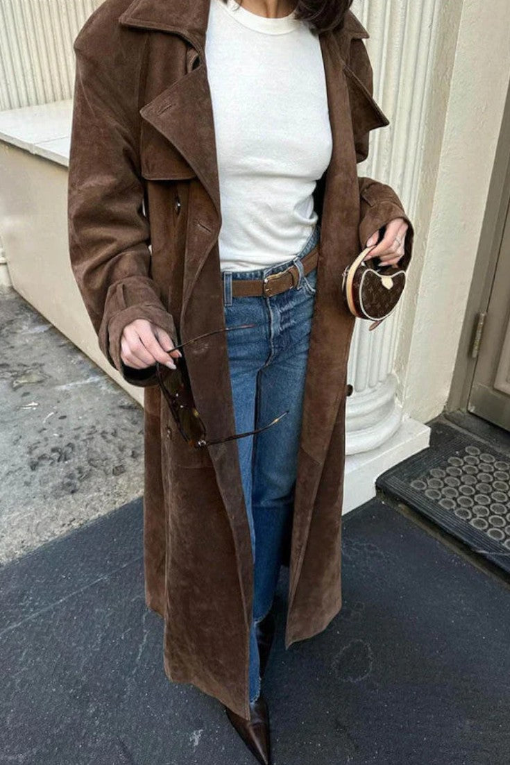 Cordula™ | Elegancki skórzany płaszcz