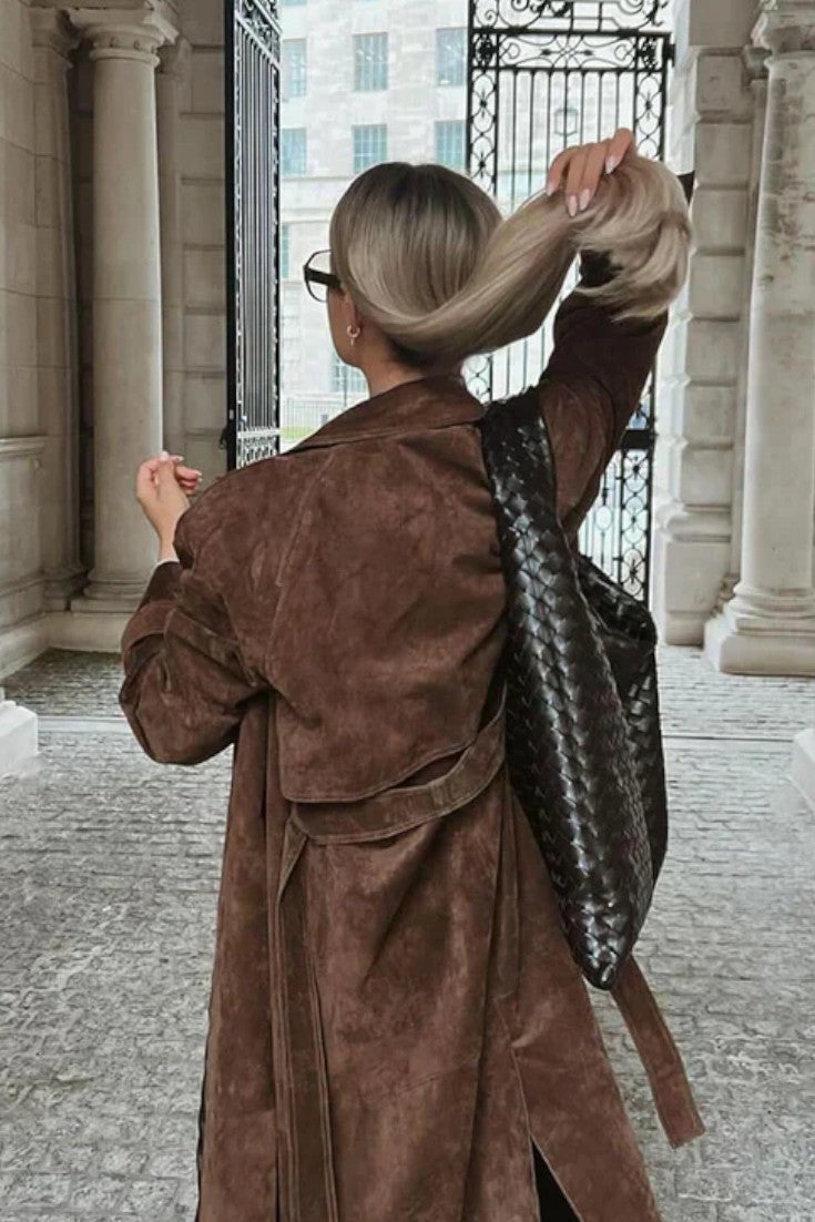 Cordula™ | Elegancki skórzany płaszcz