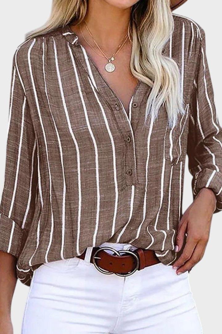 Debora - Handcrafted Striped Shirt