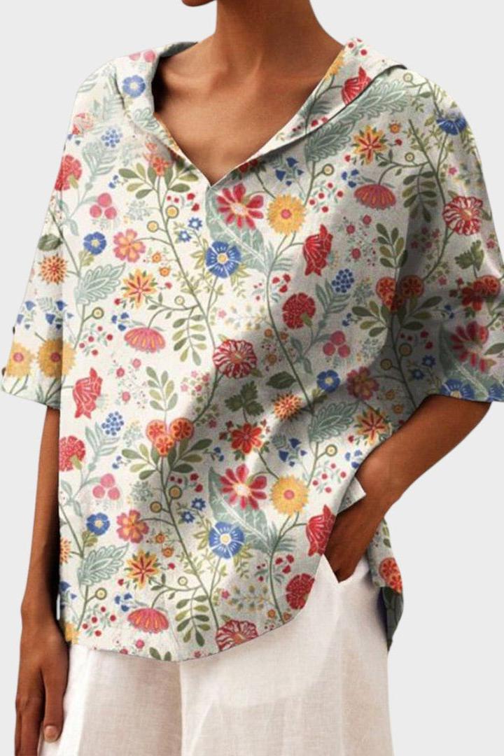 Flávia - Elegant Linen Top