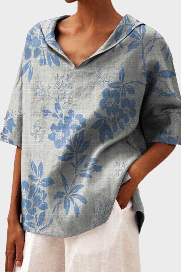 Flávia - Elegant Linen Top