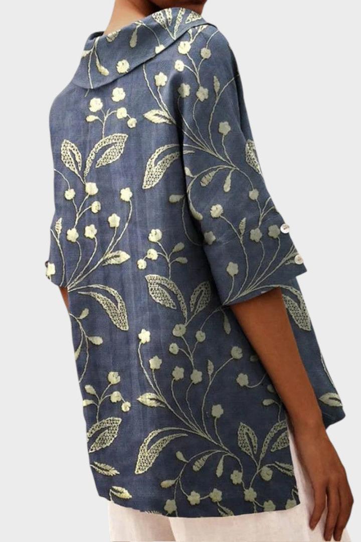 Flávia - Elegant Linen Top