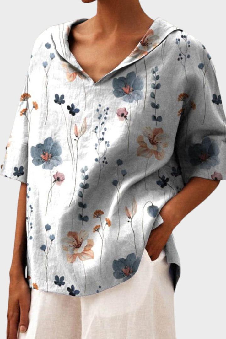 Flávia - Elegant Linen Top