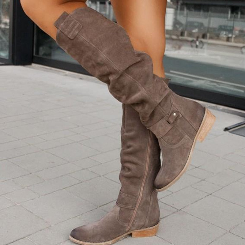 Zavira | Elegant, Warm Suede Boots for Women