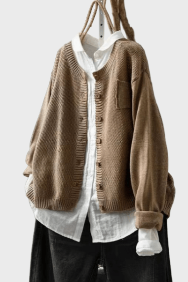 Subtelny Pleciony Kardigan