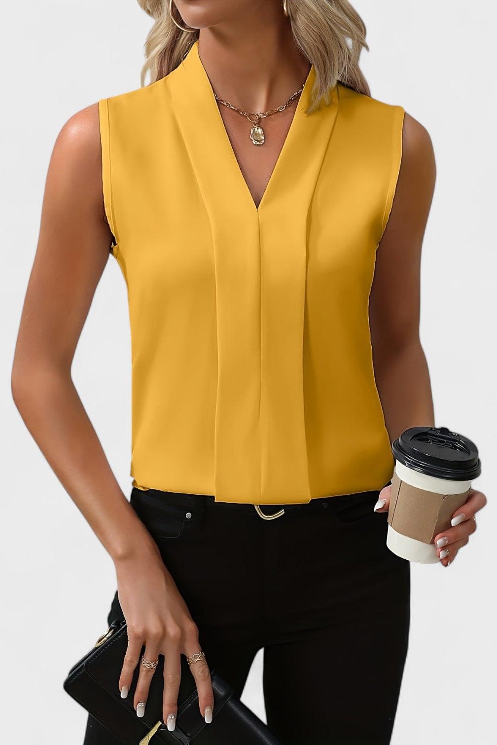 Julia - Sleeveless Top with V-Neck