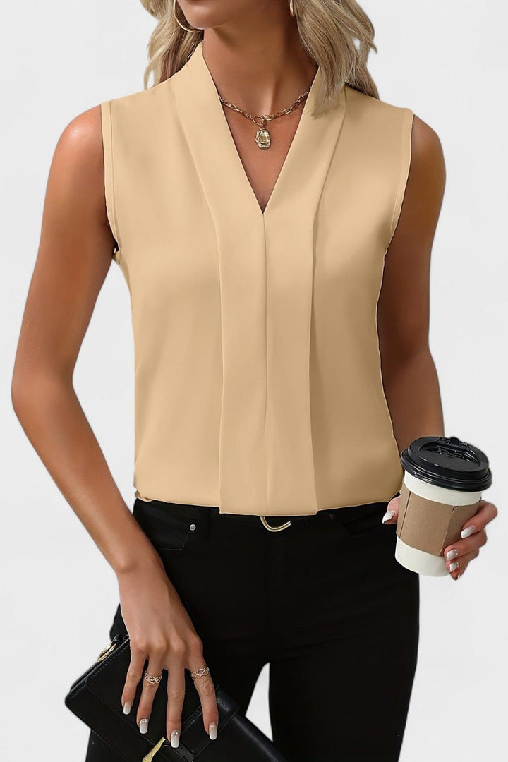 Julia - Sleeveless Top with V-Neck