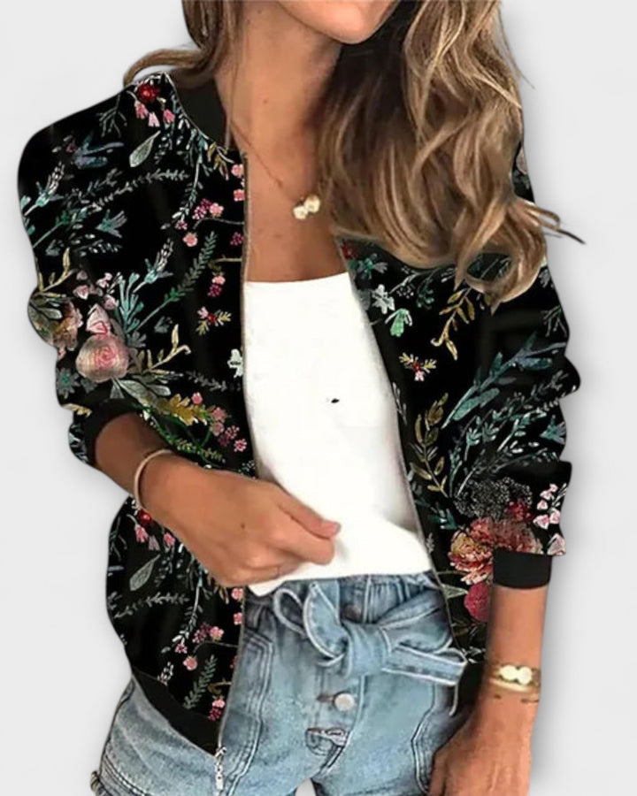 Linde - Puchowa kurtka z nadrukiem