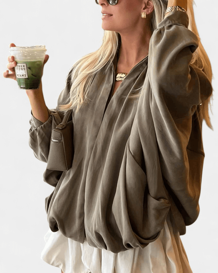 Maude - Kurtka w Oliwkowej Zieleni".