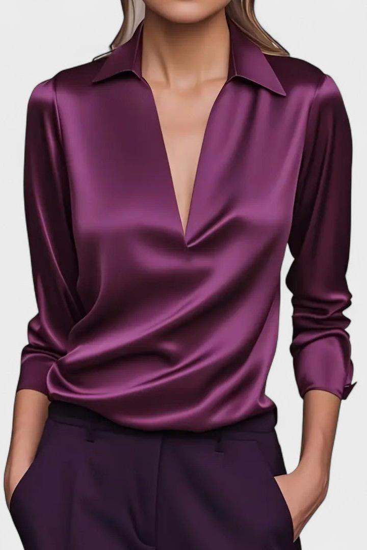 Nadia - Luxurious V-neck Blouse