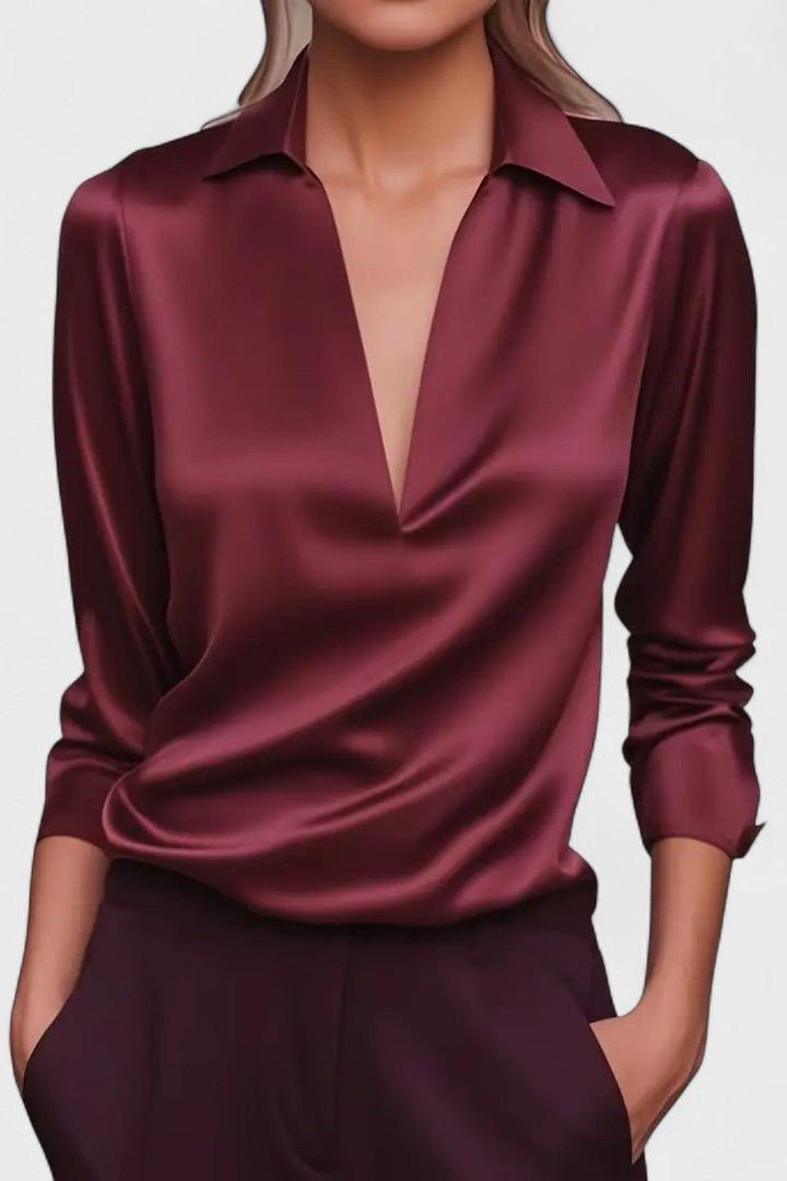 Nadia - Luxurious V-neck Blouse