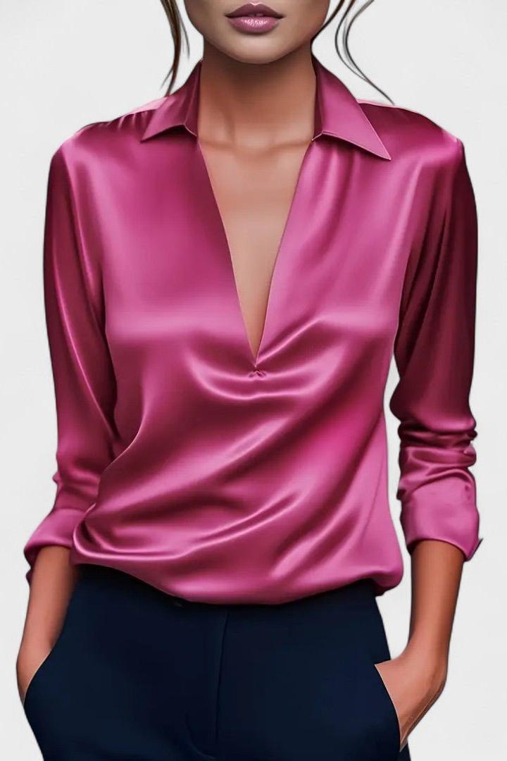 Nadia - Luxurious V-neck Blouse