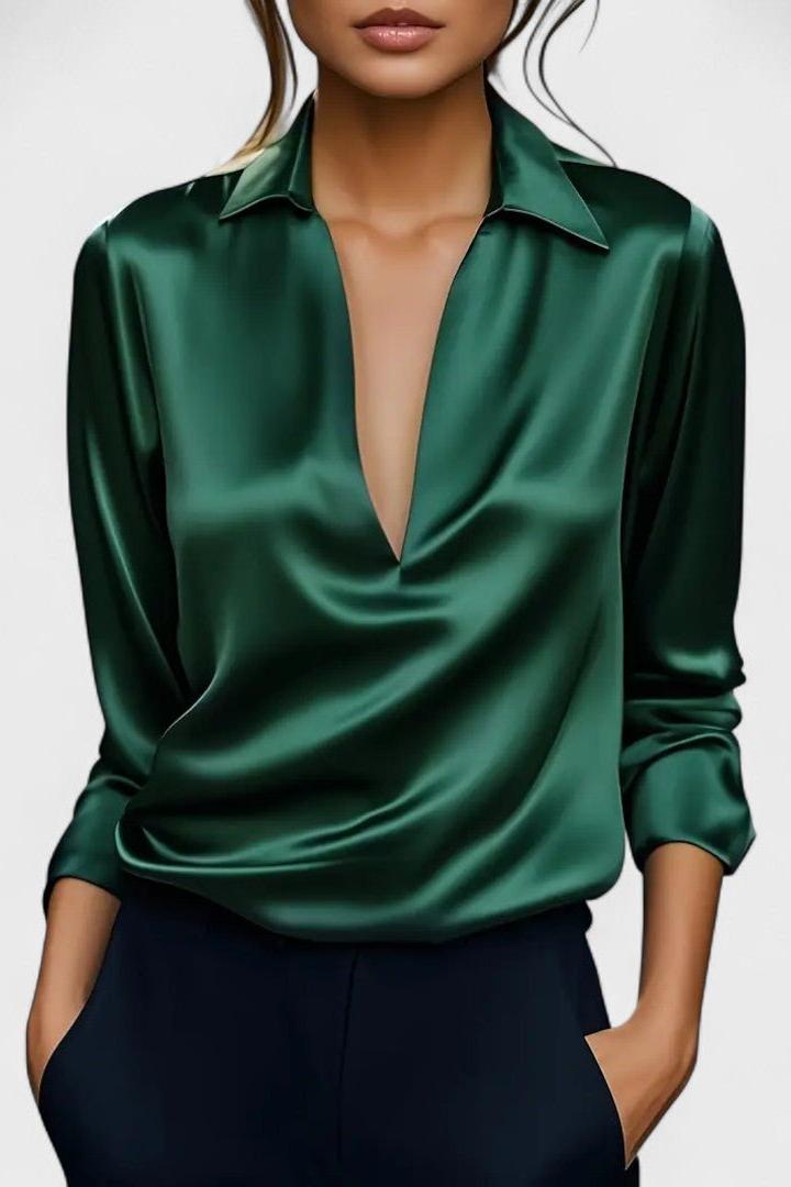 Nadia - Luxurious V-neck Blouse