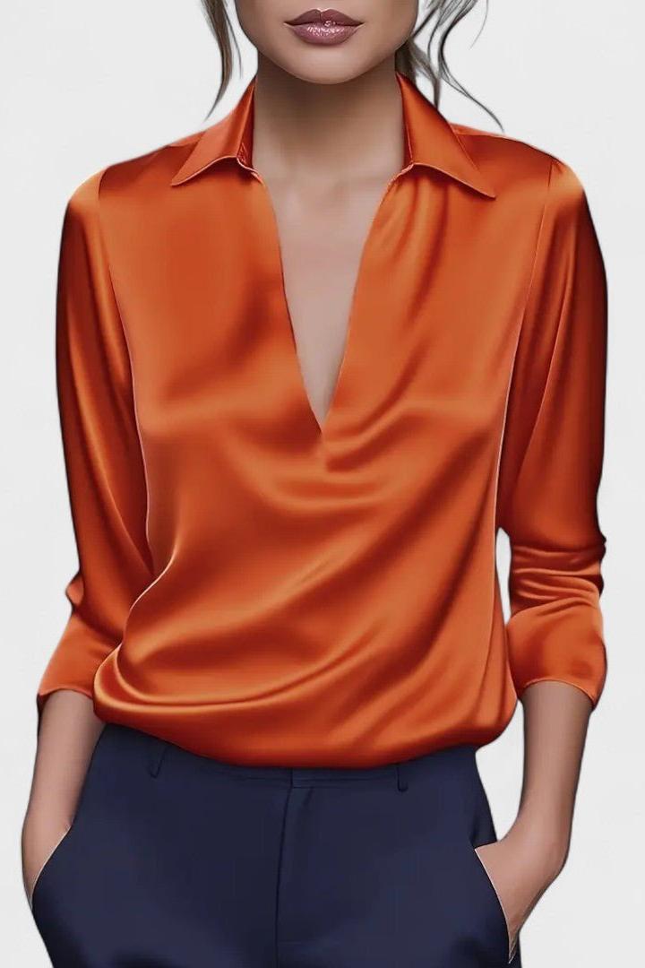 Nadia - Luxurious V-neck Blouse