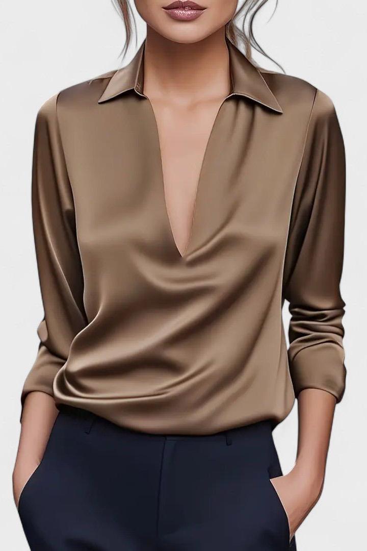 Nadia - Luxurious V-neck Blouse