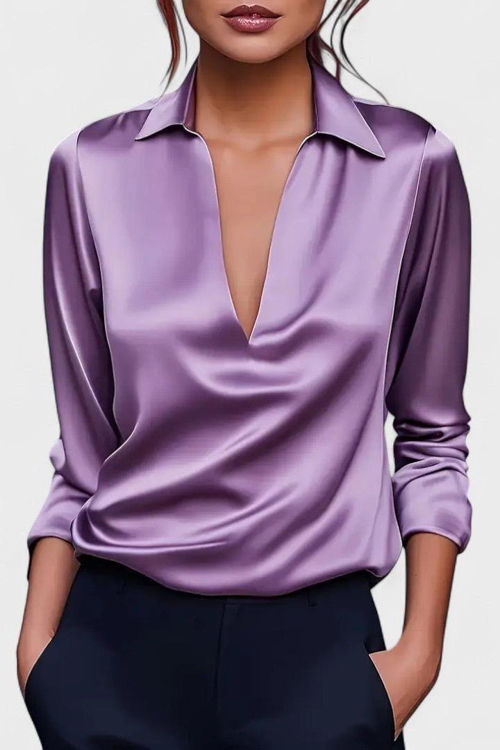 Nadia - Luxurious V-neck Blouse