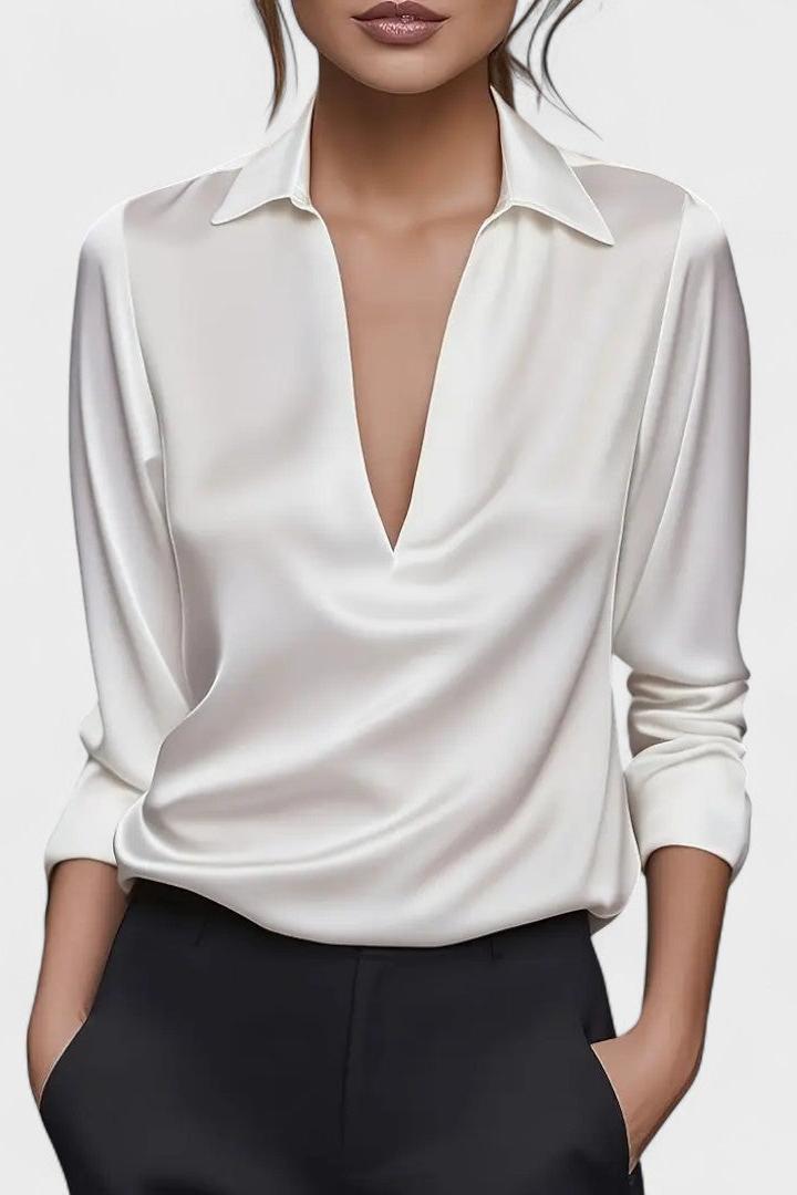 Nadia - Luxurious V-neck Blouse