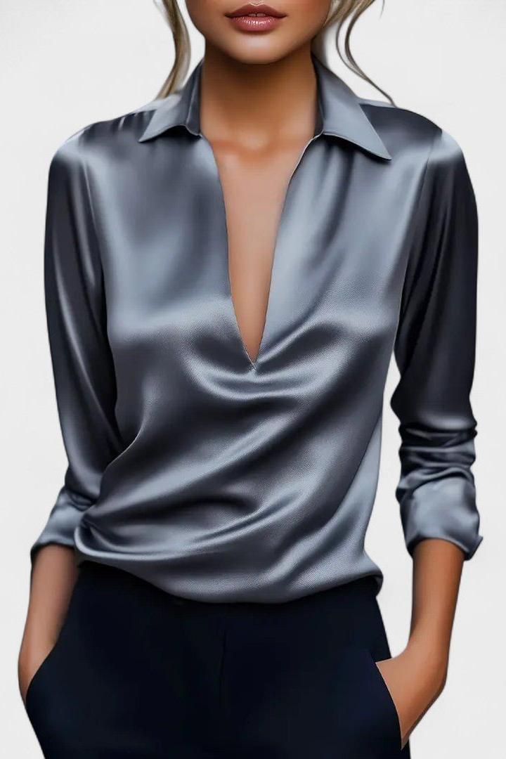 Nadia - Luxurious V-neck Blouse