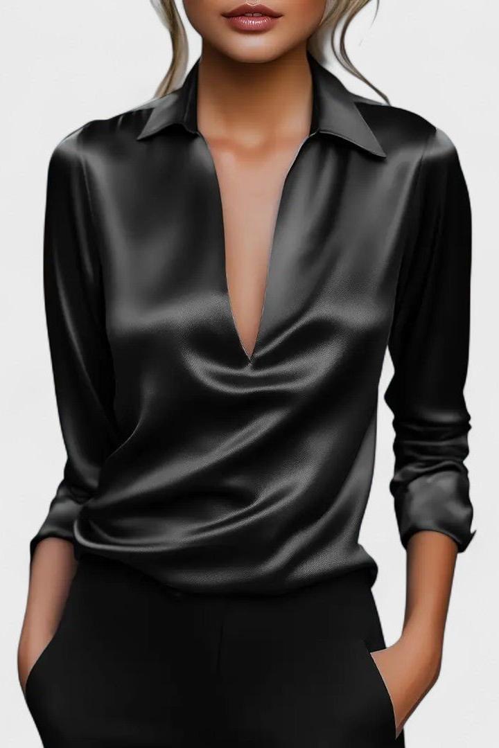 Nadia - Luxurious V-neck Blouse
